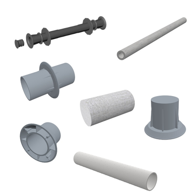 Spacer tubes and plugs